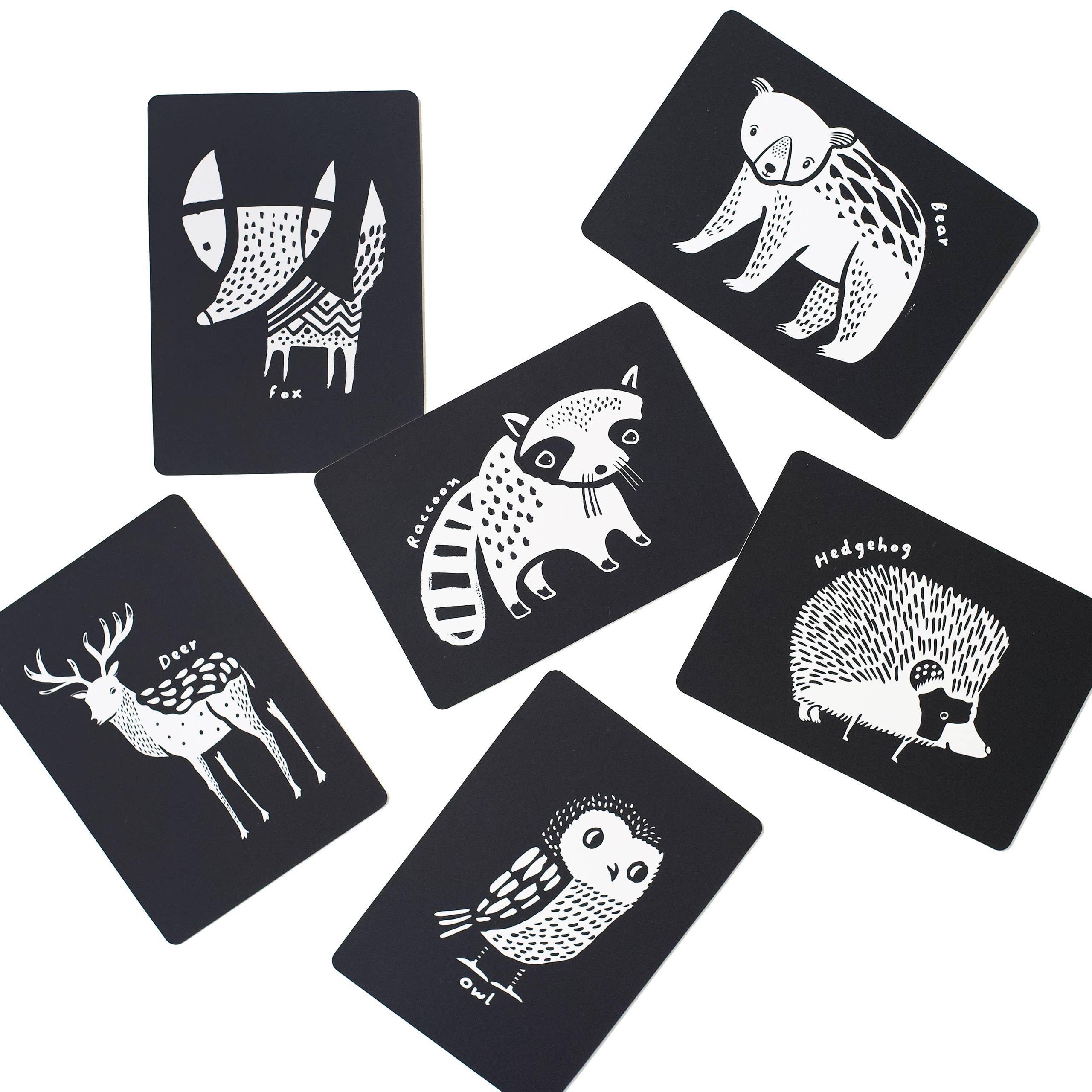 Cartes d'art pour bébé - Animaux de la forêt - Cartes flash pour nourrissons