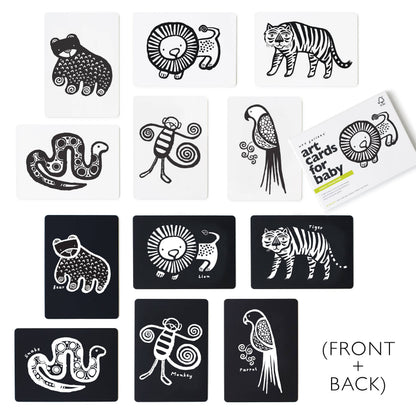 Cartes d'art pour bébé - Animaux de la jungle - Cartes flash pour nourrissons