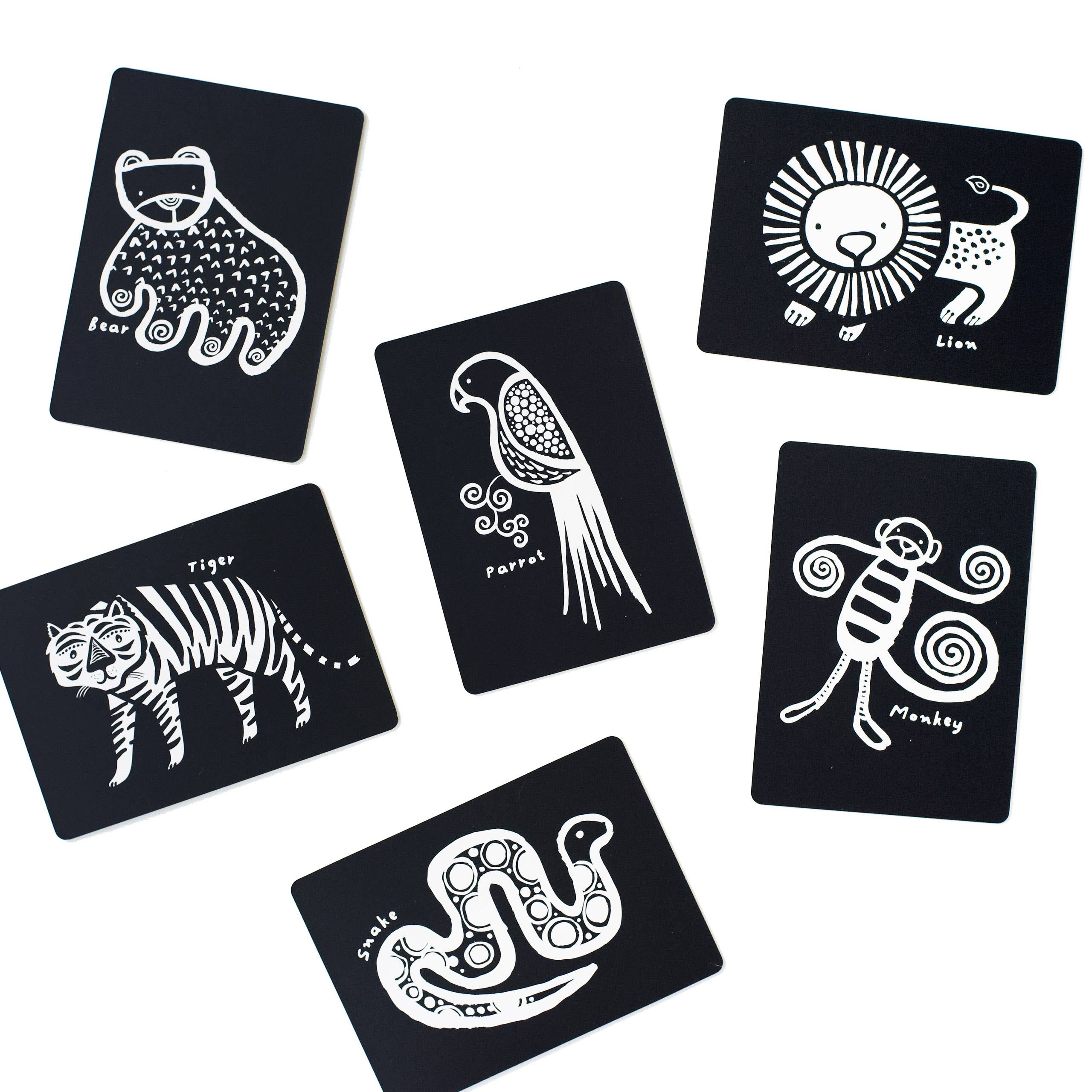 Cartes d'art pour bébé - Animaux originaux - Cartes flash pour nourrissons