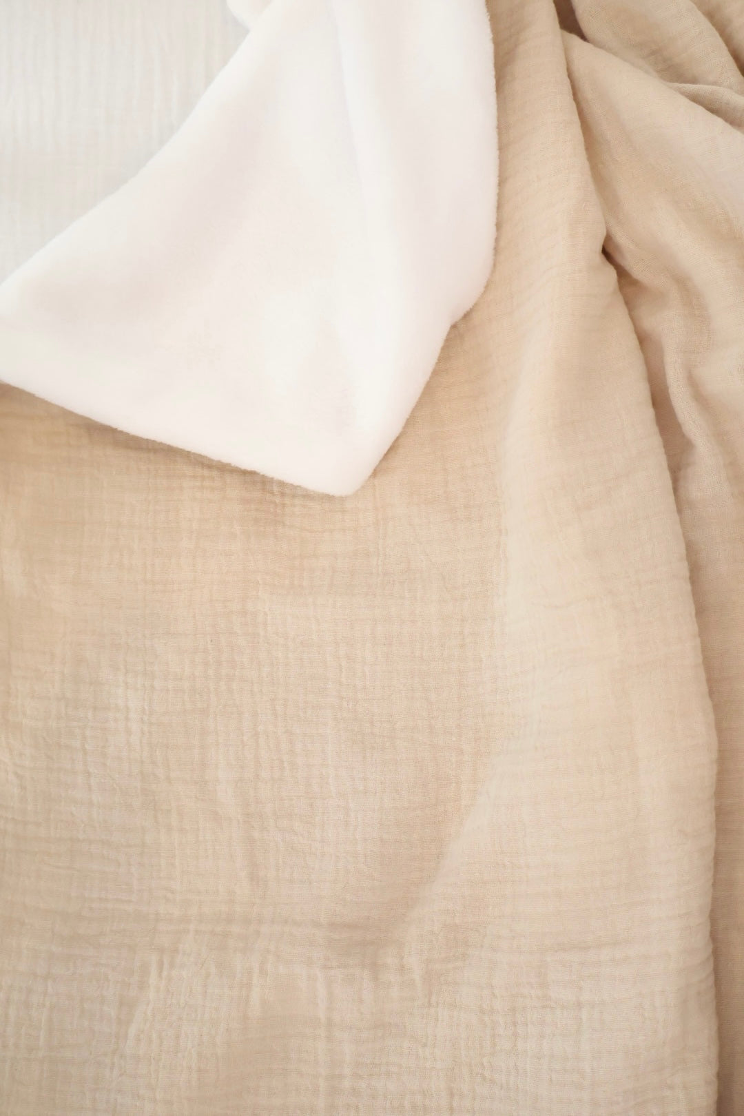 Couverture naissance gaze de coton uni