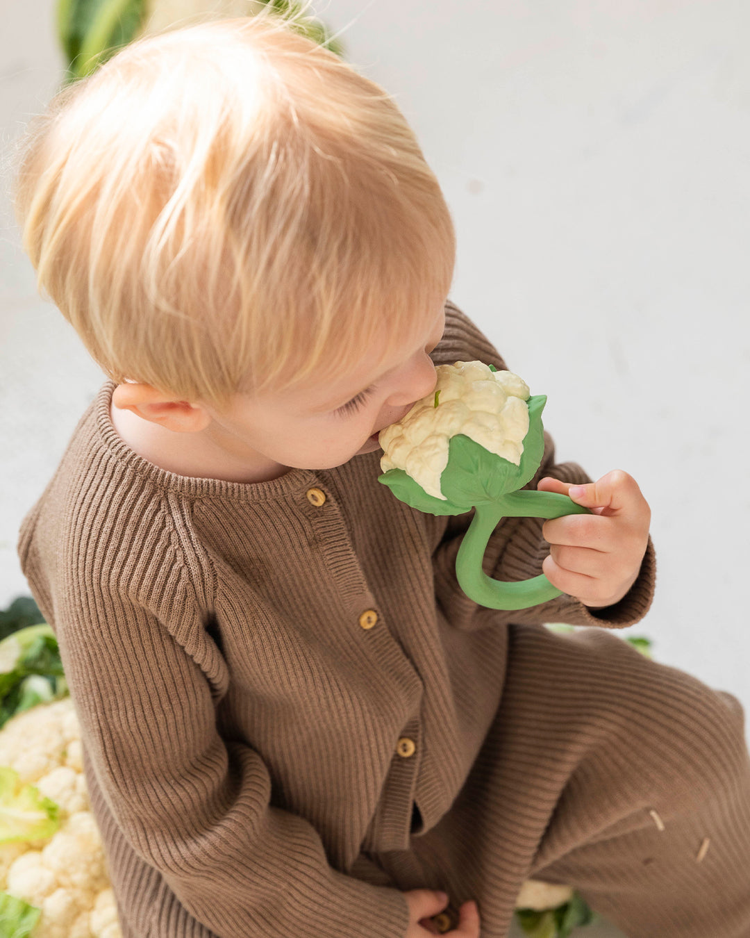 🌿 Cauliflower Rattle Toy