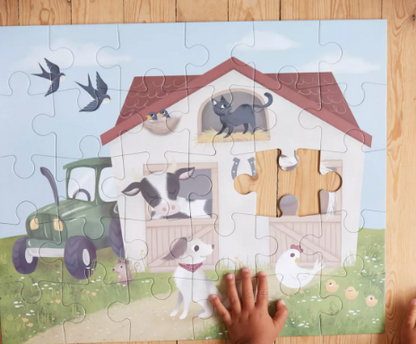 Coffret Grand Puzzle 30 pces - A la ferme dès 3 ans