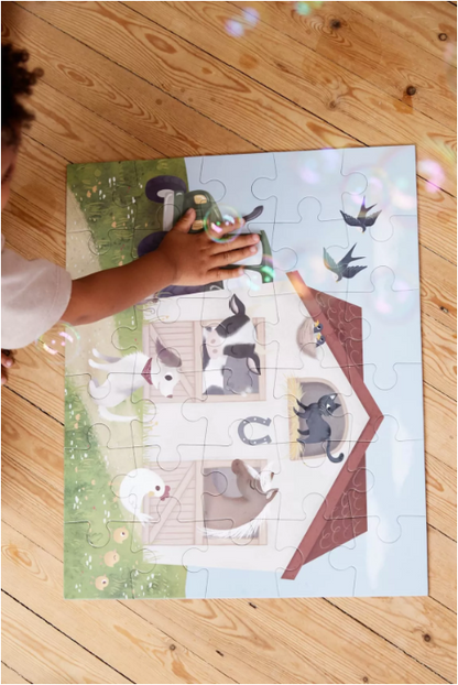 Coffret Grand Puzzle 30 pces - A la ferme dès 3 ans