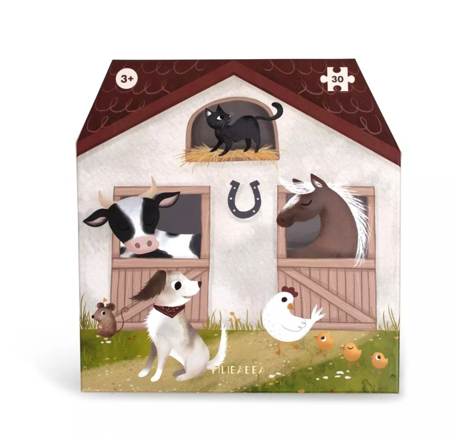 Coffret Grand Puzzle 30 pces - A la ferme dès 3 ans
