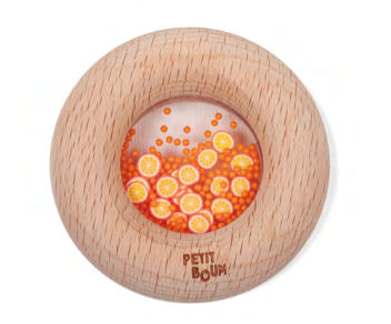 Hochet sensoriel en bois – Donut Petit Boum