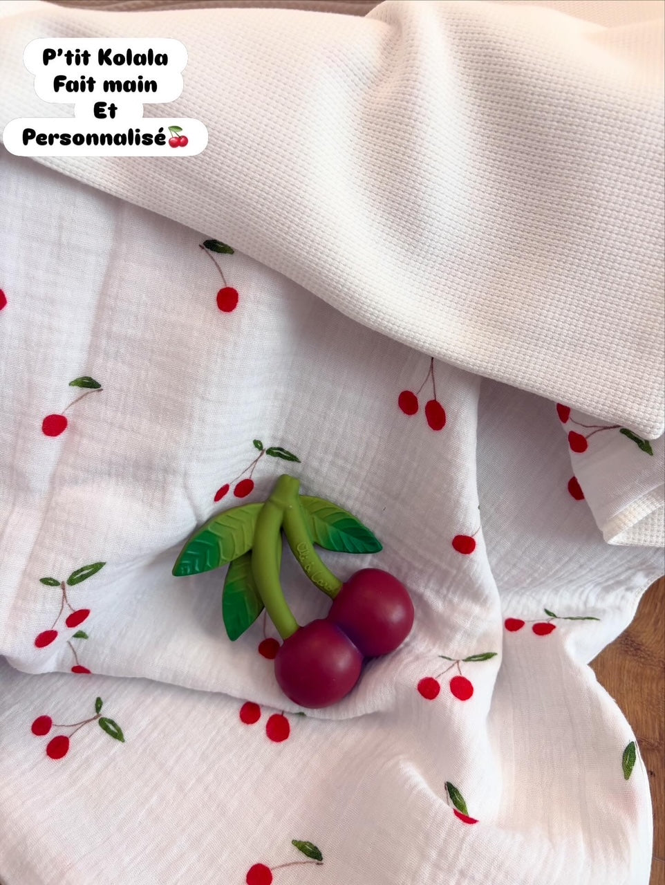 Couverture bébé d'été personnalisée collection cerise