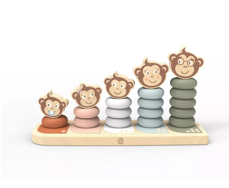 Jeu d’Empilage Famille Singe