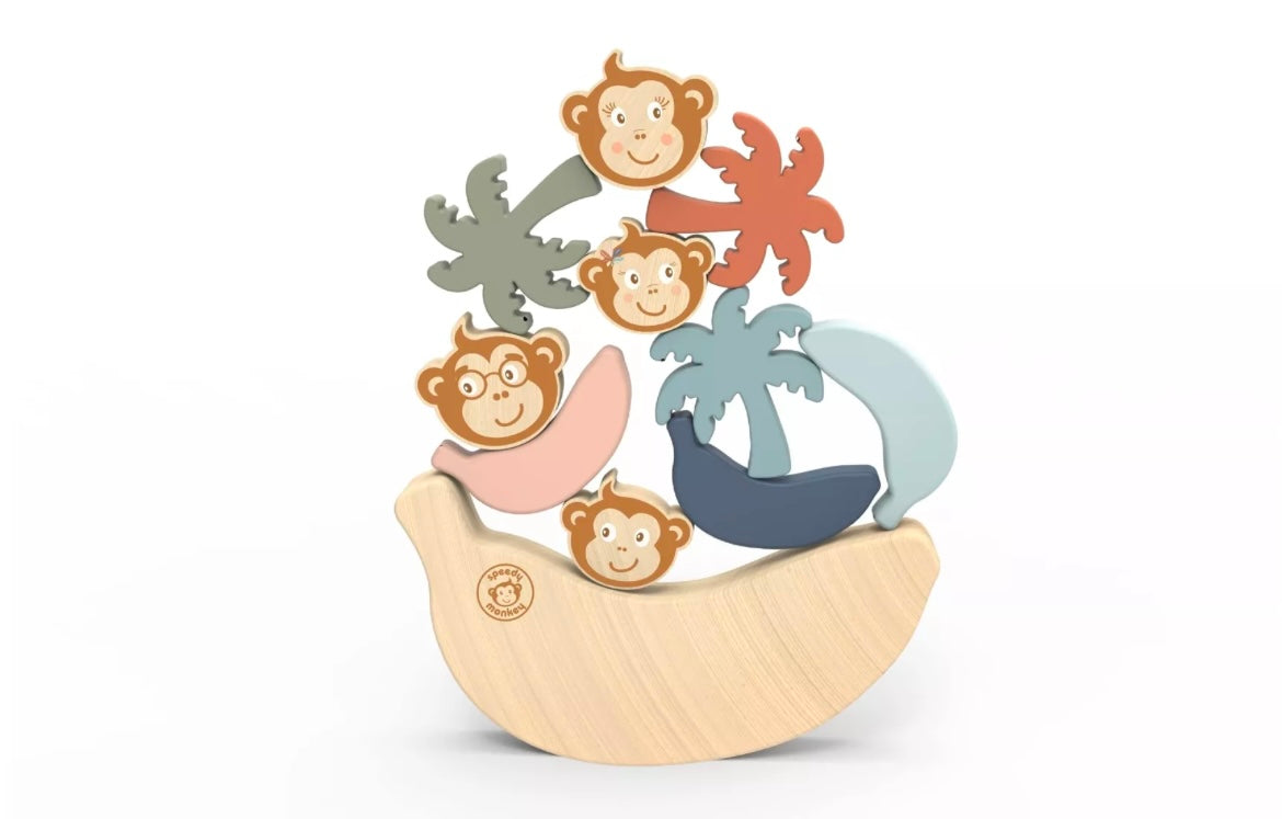 Jeu d'équilibre la famille singe 10 pcs