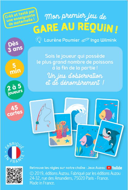 JEU DE CARTES - MON PREMIER JEU DE GARE AU REQUIN ! Dès 3 ans
