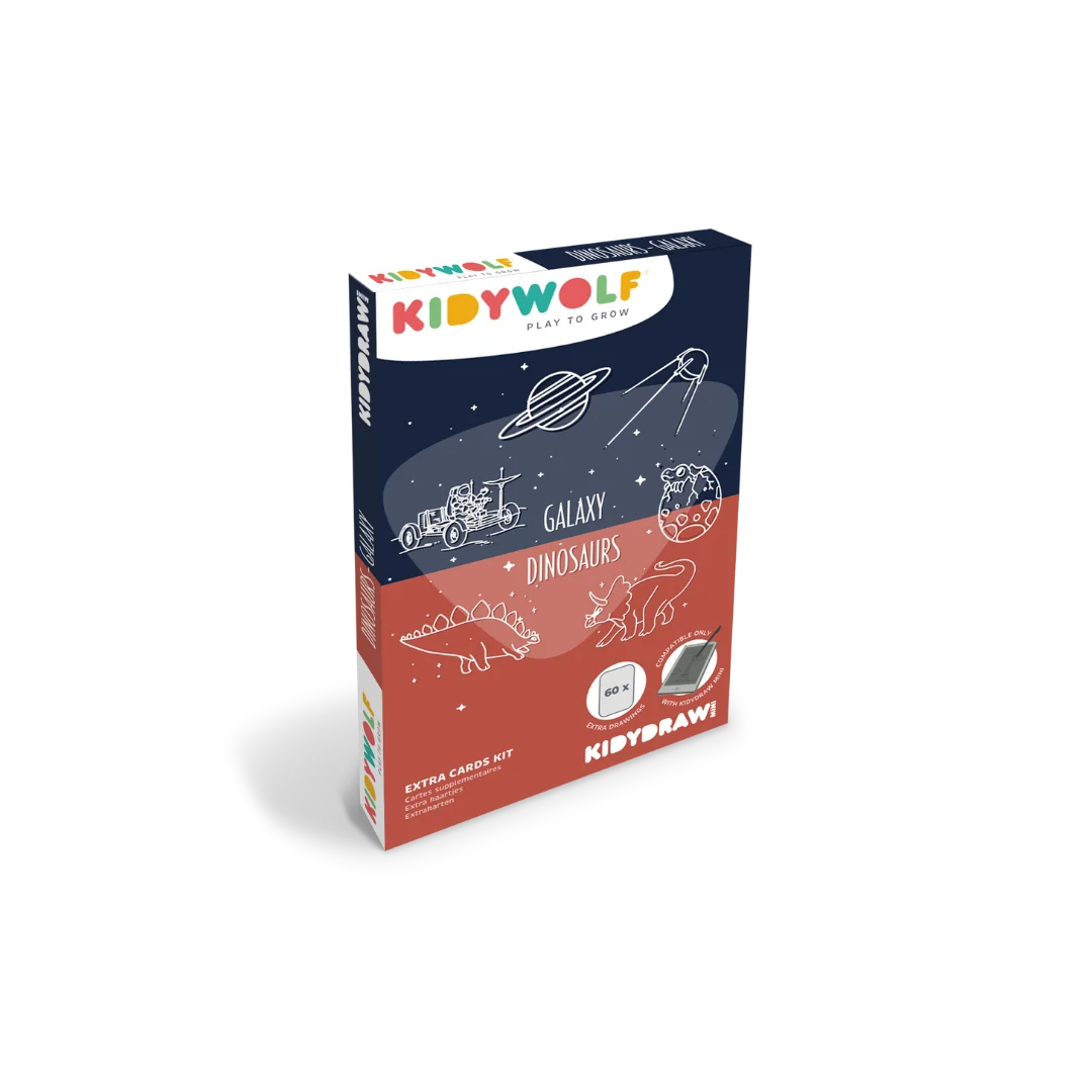 Recharge KIDYDRAW-MINI – Galaxie et Dinosaures – 60 cartes