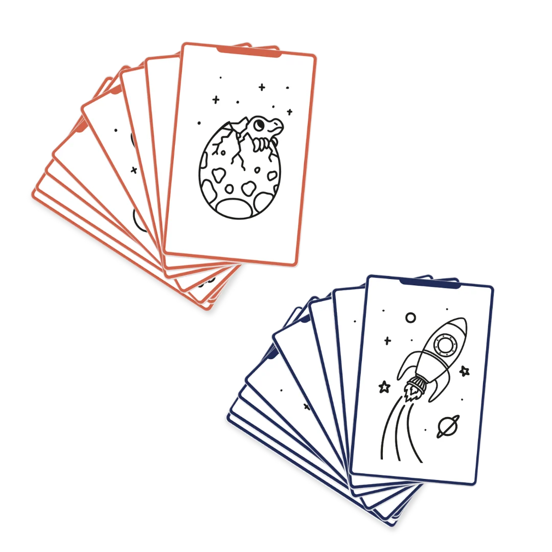 Recharge KIDYDRAW-MINI – Galaxie et Dinosaures – 60 cartes