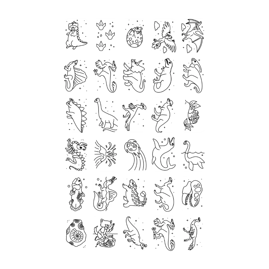 Recharge KIDYDRAW-MINI – Galaxie et Dinosaures – 60 cartes