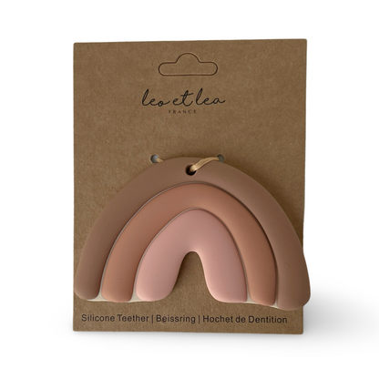 Anneau de dentition arc-en-ciel nude rose