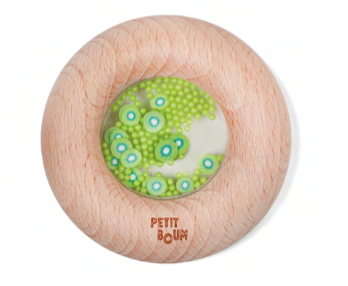 Hochet sensoriel en bois – Donut Petit Boum