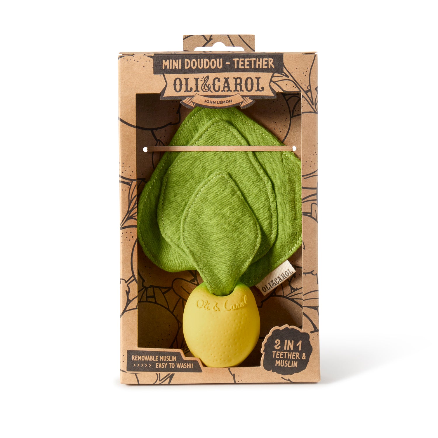 🍋 Citron – Mini Doudou-Teether