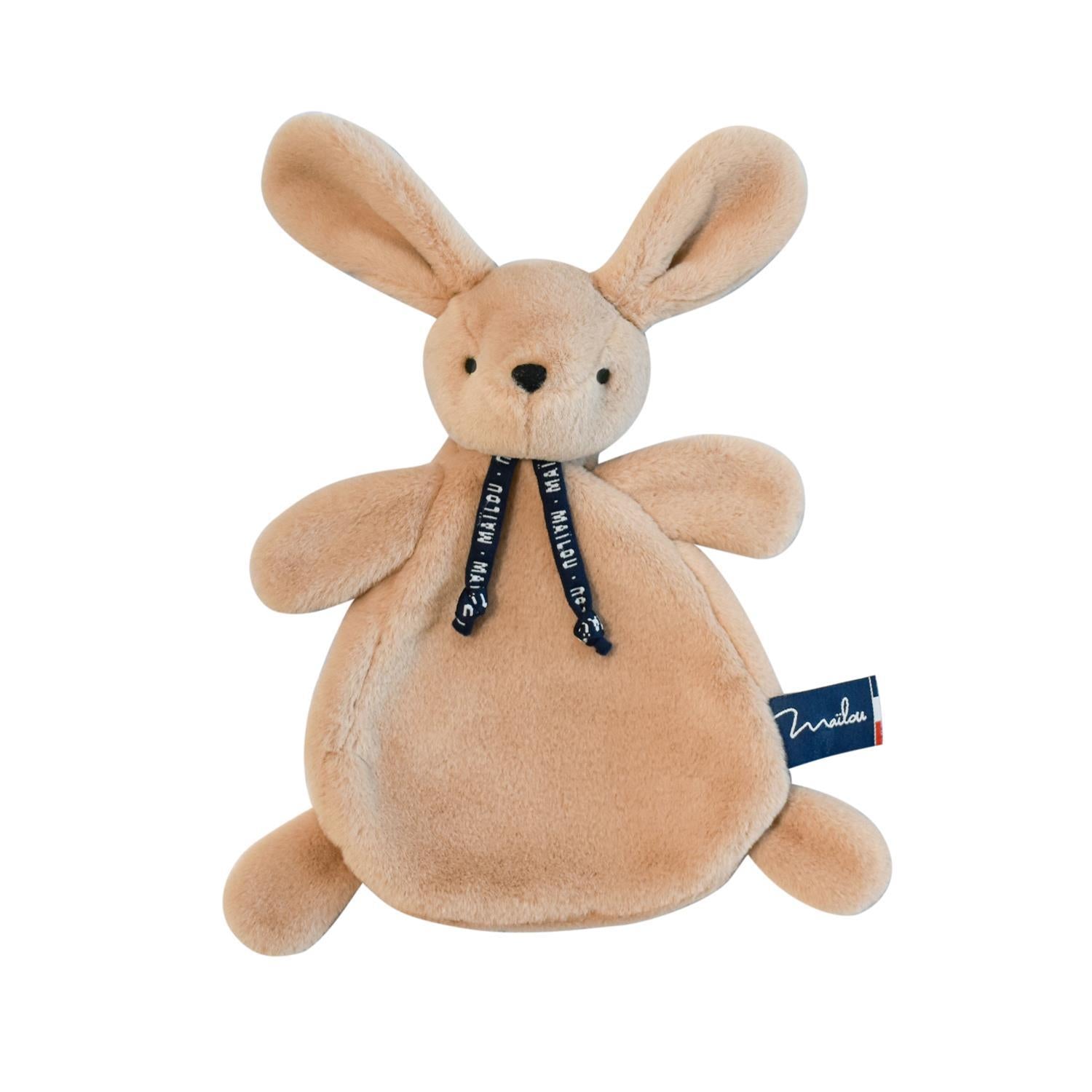 Doudou plat Lapin beige 22 cm