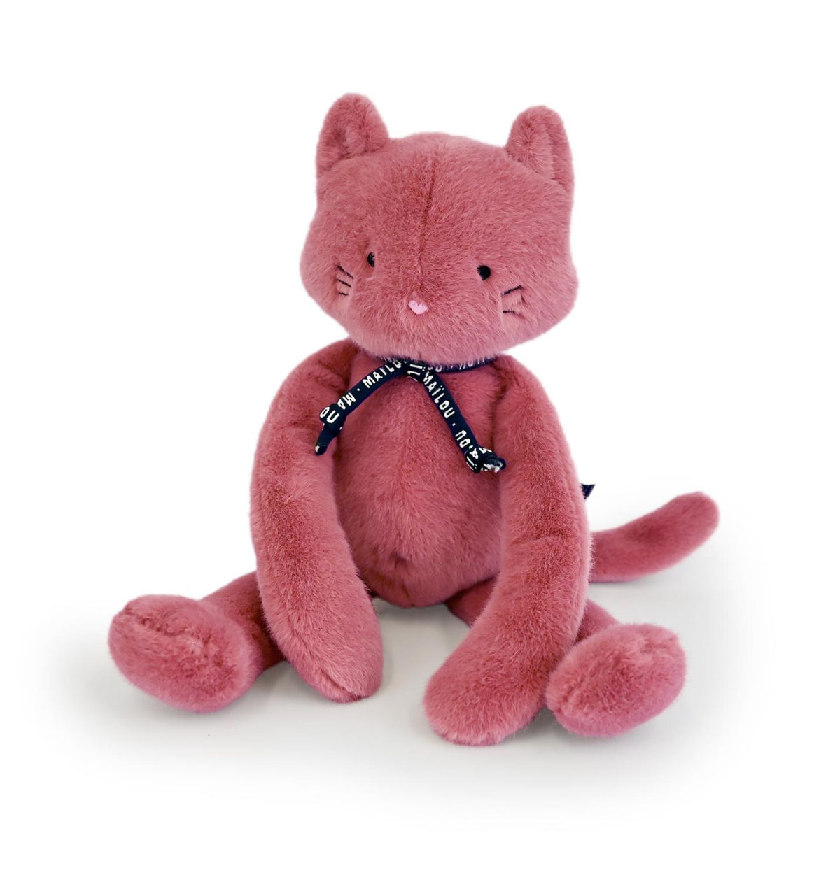 Peluche chat Méloé 37 cm – Rose