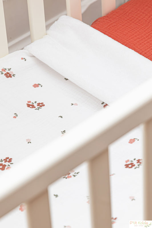Couvertures enfants personnalisées en gaze de coton à Motifs (plusieurs couleurs au choix)  Minky effet peau de mouton