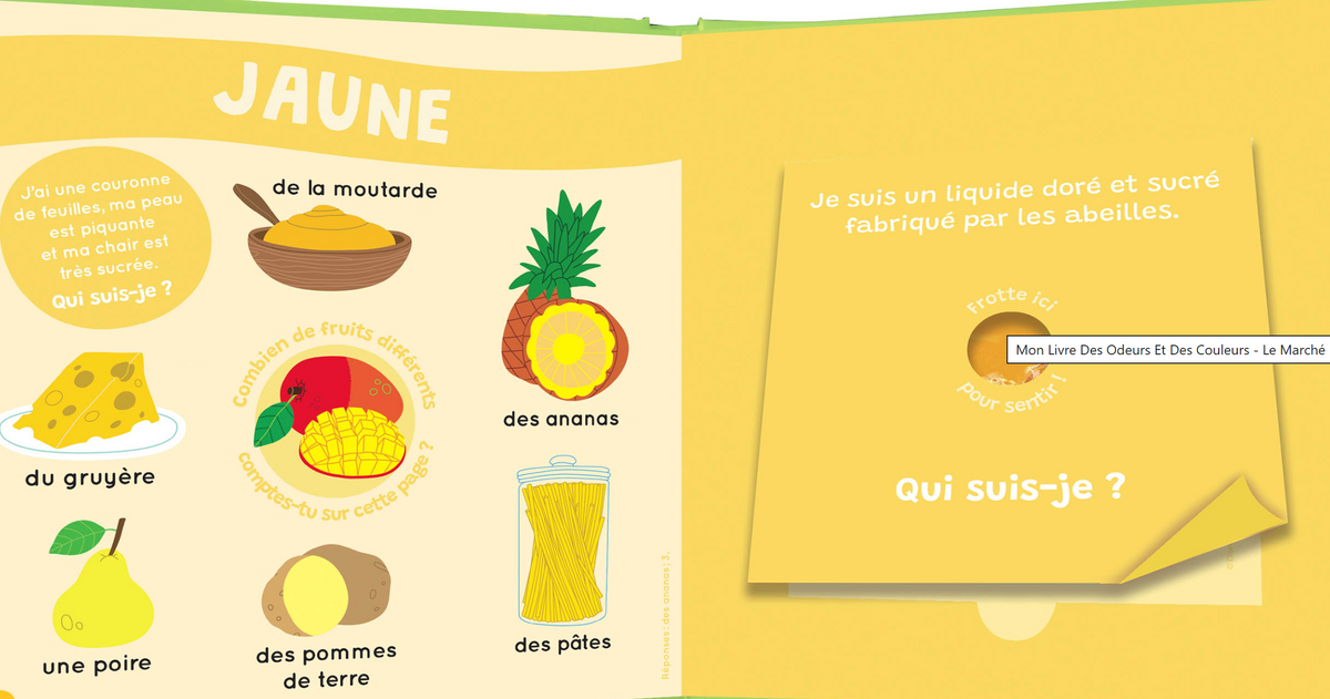 Mon livre des odeurs et des couleurs – Le marché