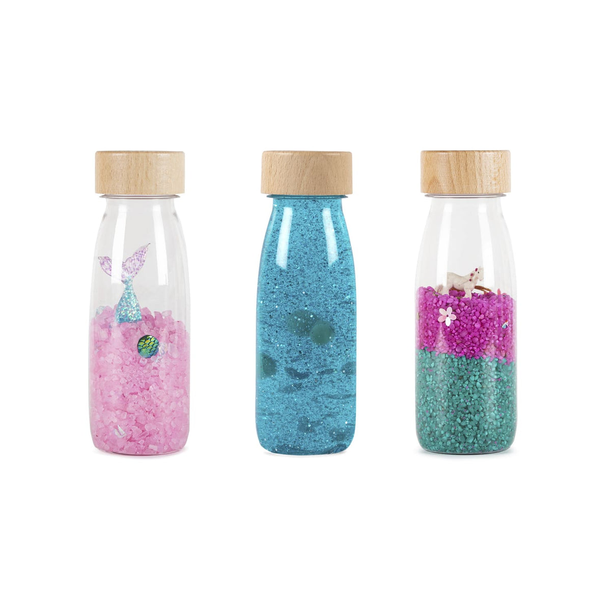 Coffret de 3 bouteilles sensorielles Fantasy – Petit Boum – Dès 3 mois
