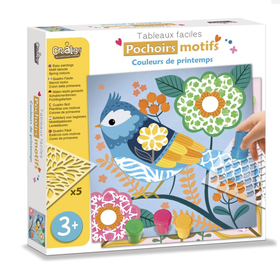 POCHOIRS MOTIFS COULEURS DE PRINTEMPS