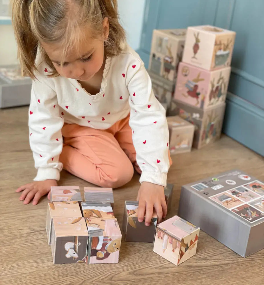 Puzzle de 9 cubes – Famille Lapin – Egmont – Dès 3 ans