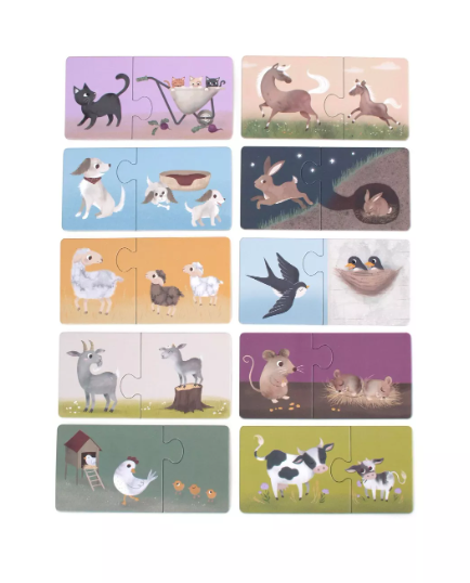 PUZZLE MAMAN ET SES BEBES - ANIMAUX DE LA FERME - Dès 3 ans