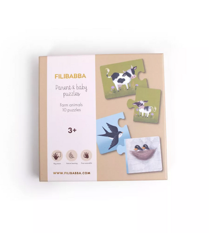 PUZZLE MAMAN ET SES BEBES - ANIMAUX DE LA FERME - Dès 3 ans