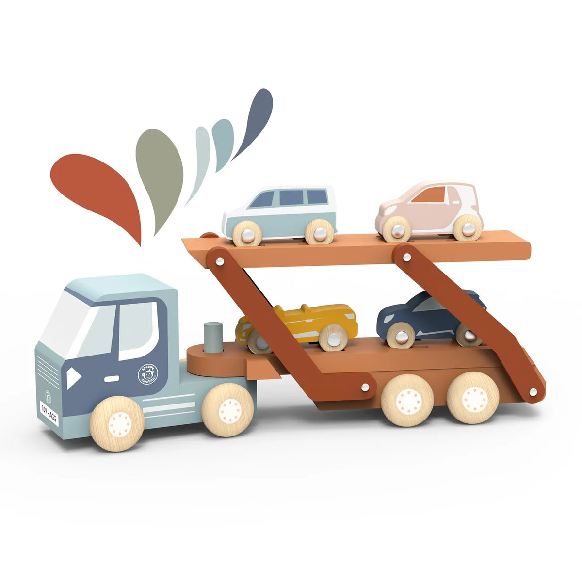 Camion porte-voitures en bois – Speedy Monkey – Dès 18 mois