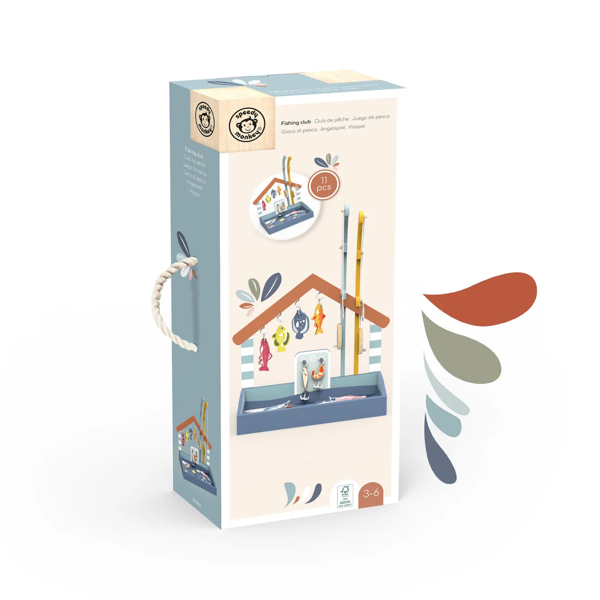 Club de pêche magnétique en bois – Speedy Monkey – Dès 3 ans