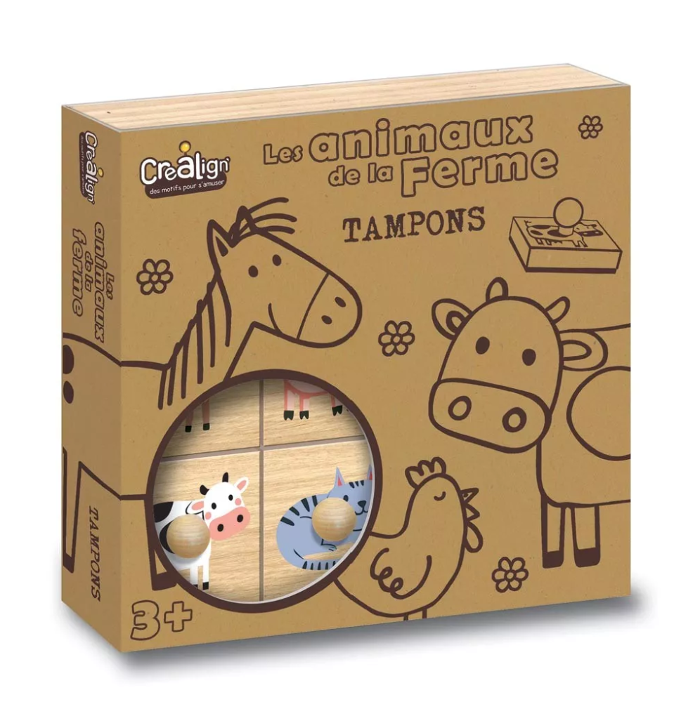 Tampons bois Animaux de la ferme
