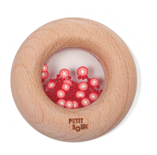 Hochet sensoriel en bois – Donut Petit Boum