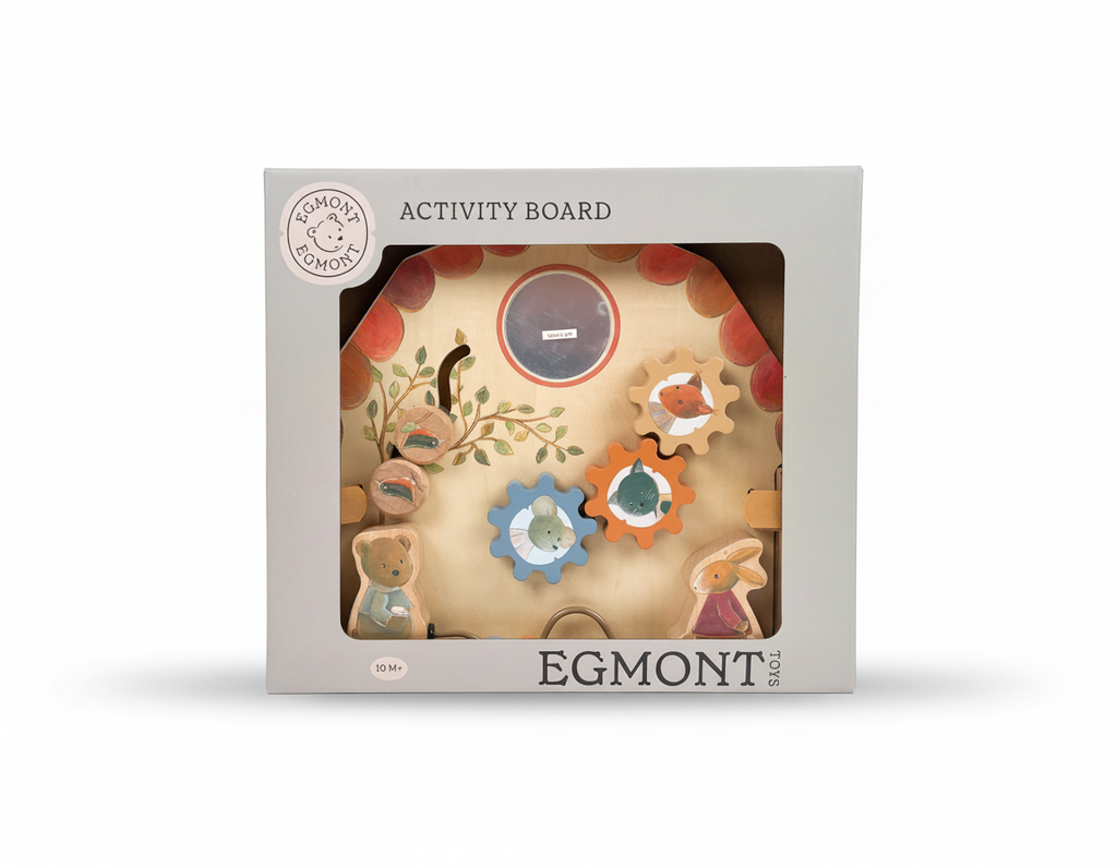 Tableau d’activités bébé en bois – Egmont – Dès 10 mois