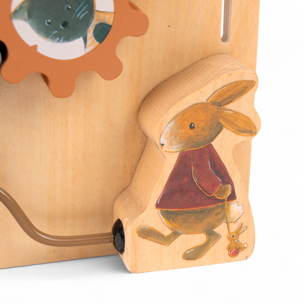 Tableau d’activités bébé en bois – Egmont – Dès 10 mois