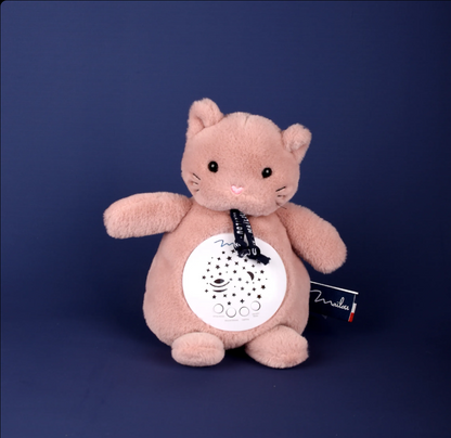 Veilleuse Chat Rose Maïlou – Doudou musical lumineux 19 cm