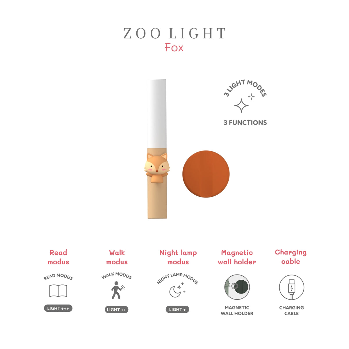 Lampe veilleuse enfant Renard – The Zoofamily