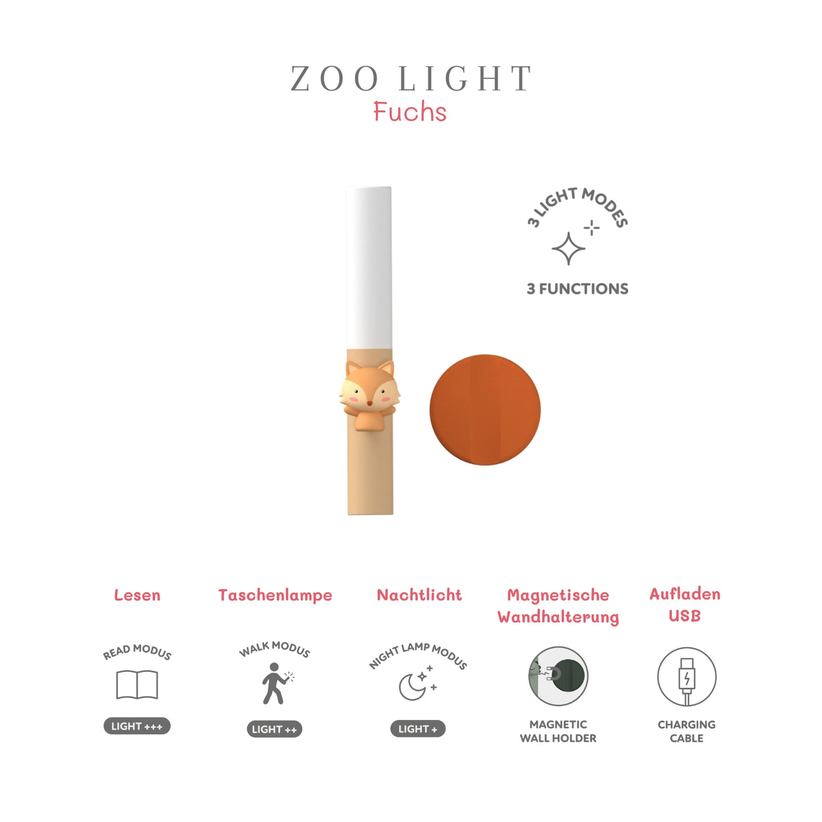 Lampe veilleuse enfant Renard – The Zoofamily
