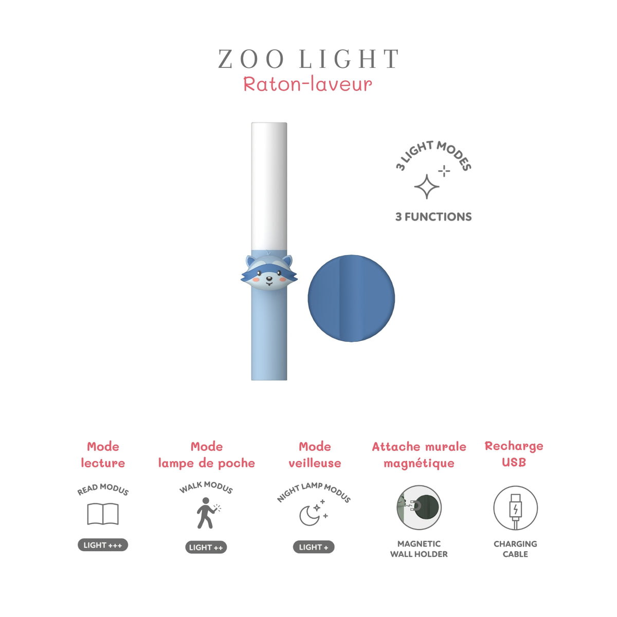 Lampe veilleuse enfant Raton Laveur – The Zoofamily