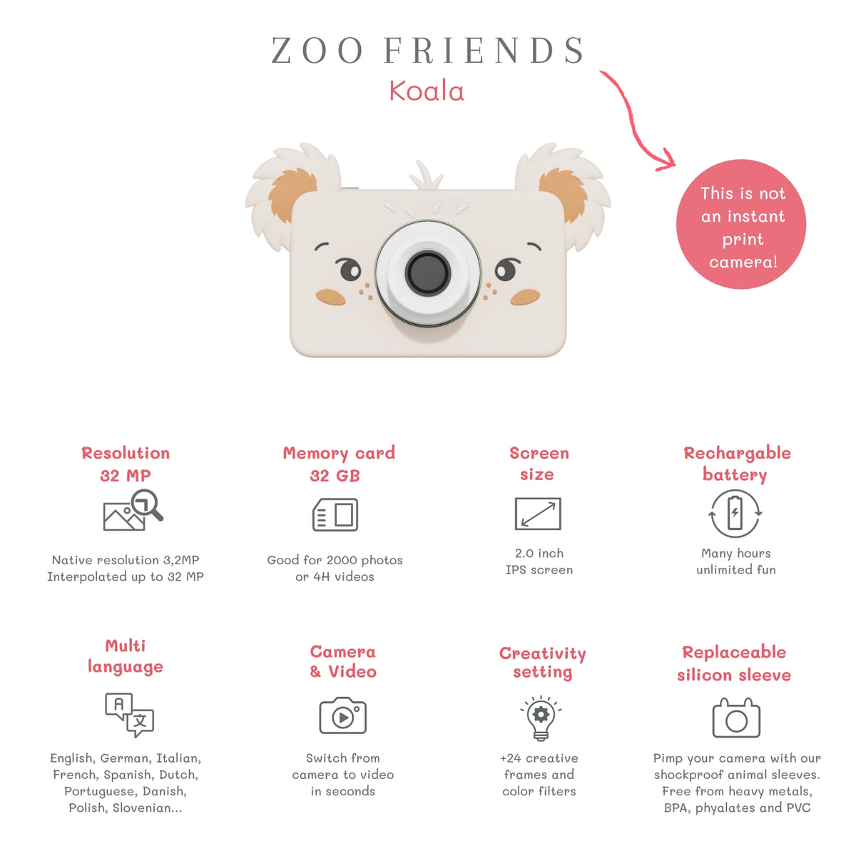 Appareil photo enfant Koala – The Zoofamily