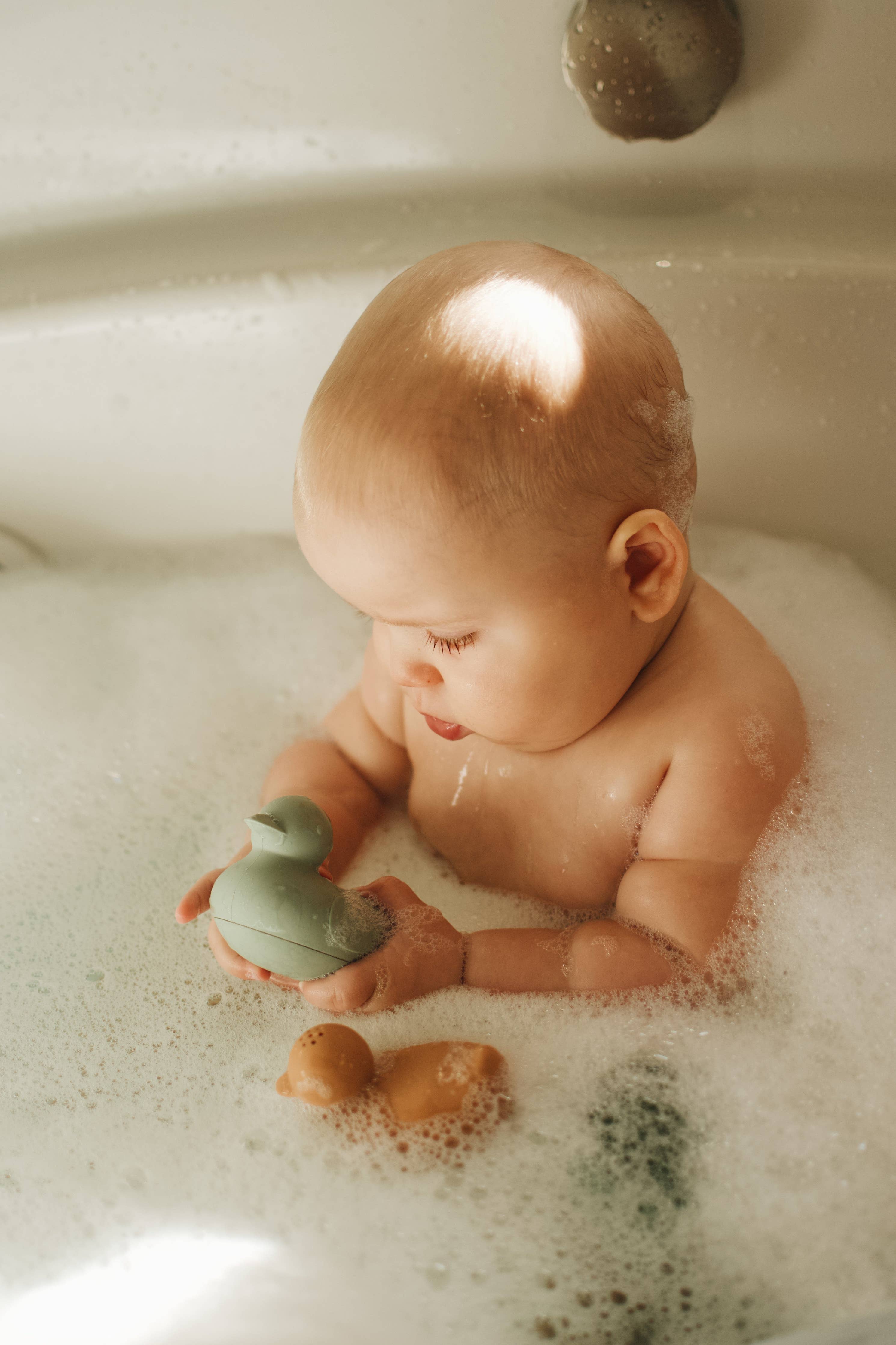Lot de 2 jouets de bain en silicone - Ocre