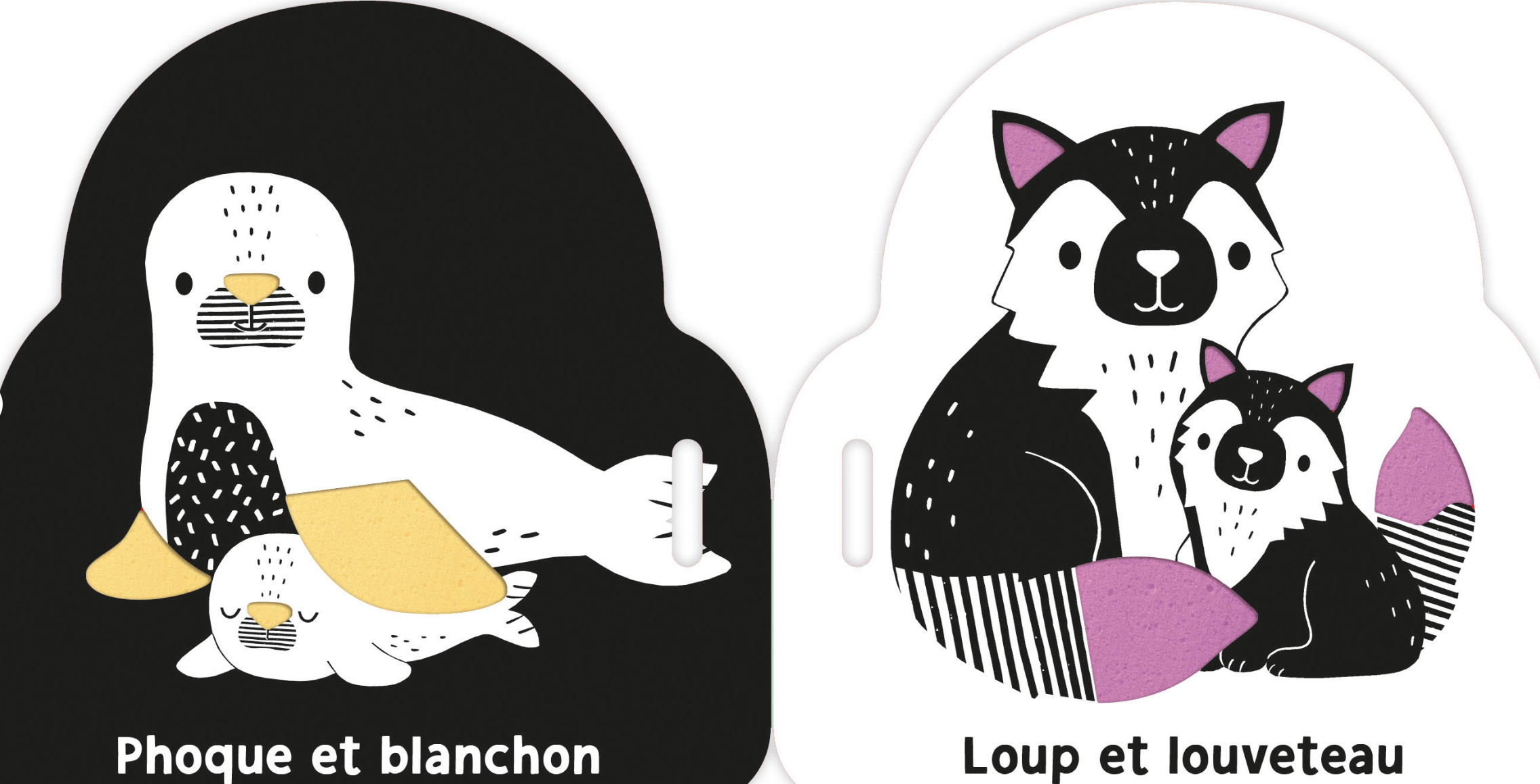 MON PREMIER LIVRE POUSSETTE EN NOIR ET BLANC - BÉBÉS ANIMAUX