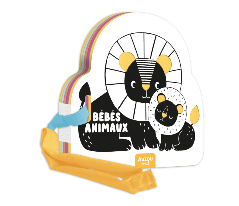 MON PREMIER LIVRE POUSSETTE EN NOIR ET BLANC - BÉBÉS ANIMAUX