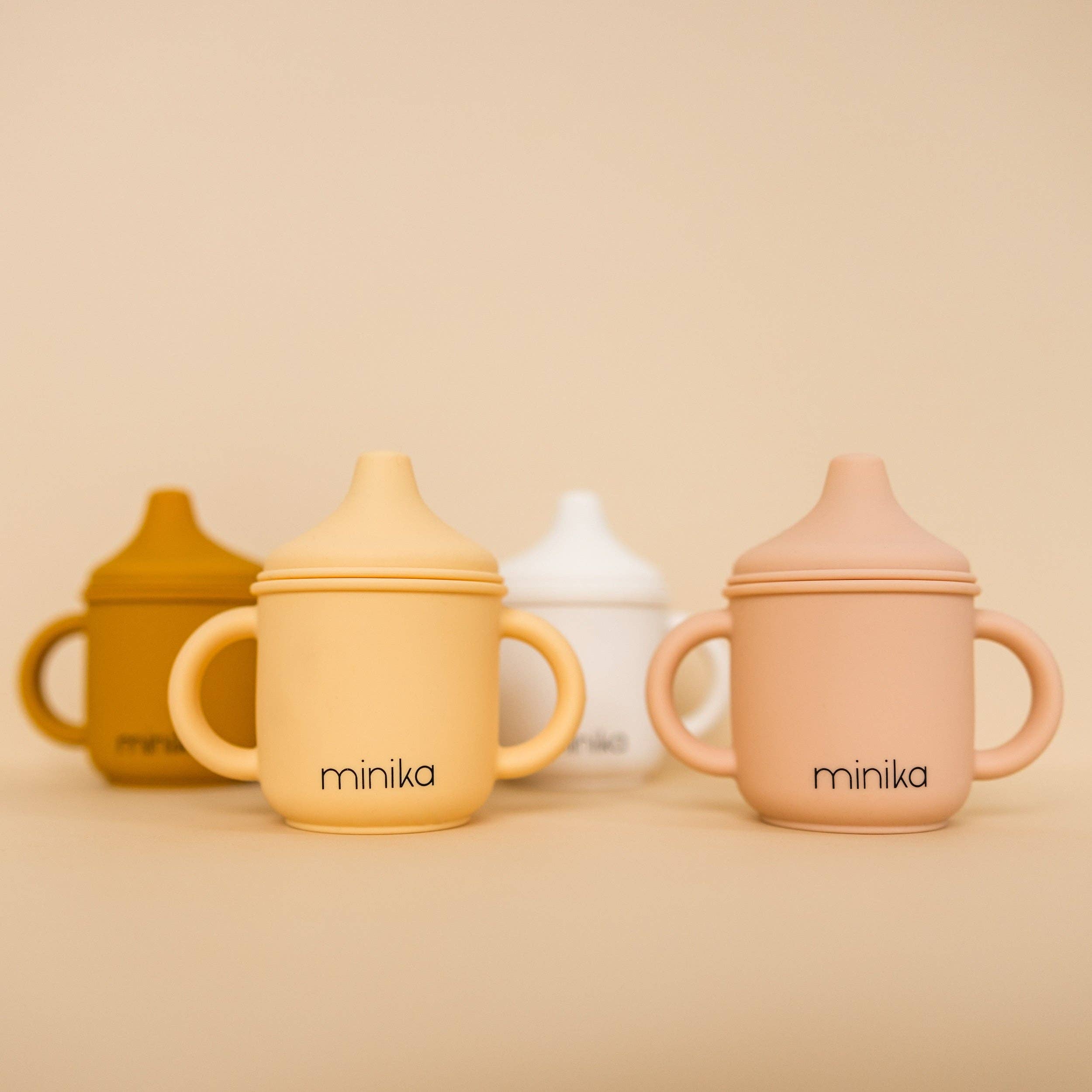 Tasse d'apprentissage en silicone avec poignées - Blush