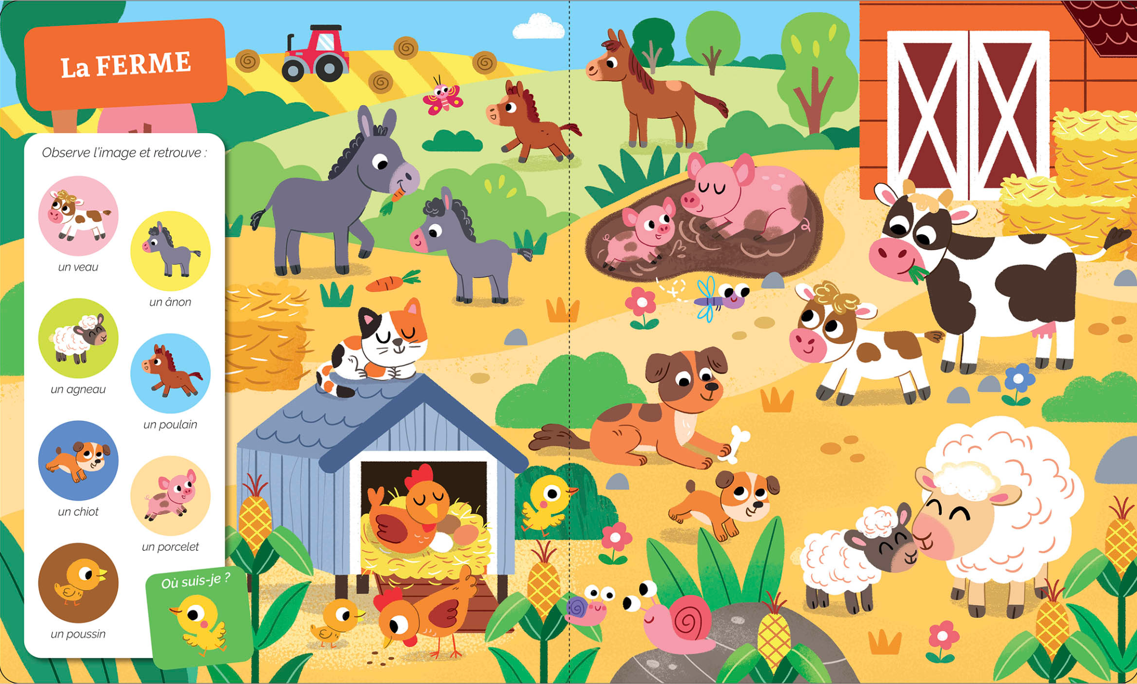 CHERCHE ET TROUVE DES TOUT-PETITS - LES BÉBÉS ANIMAUX Dès 18 mois