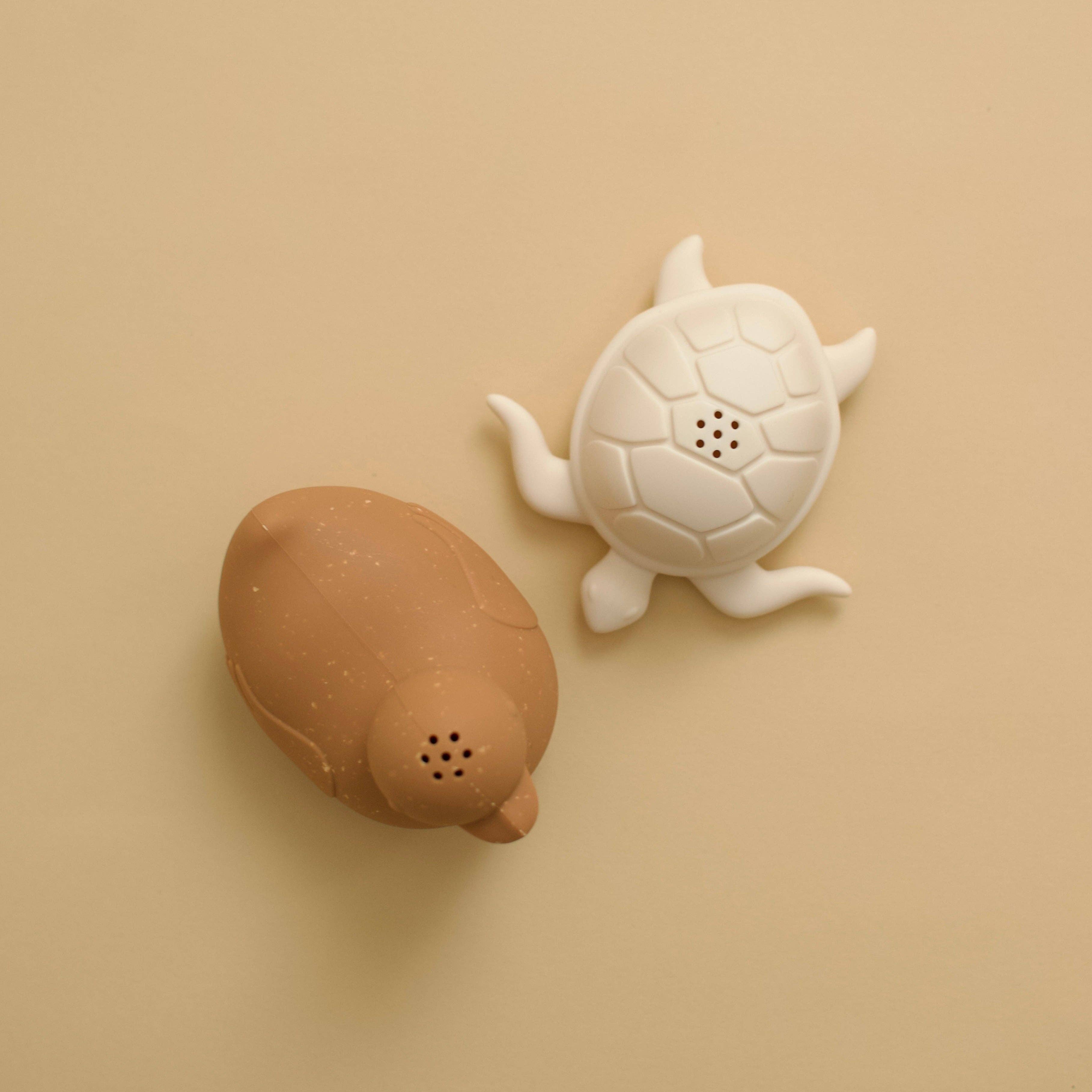 Lot de 2 jouets de bain – Canard et tortue en silicone