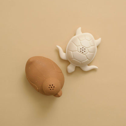 Lot de 2 jouets de bain – Canard et tortue en silicone