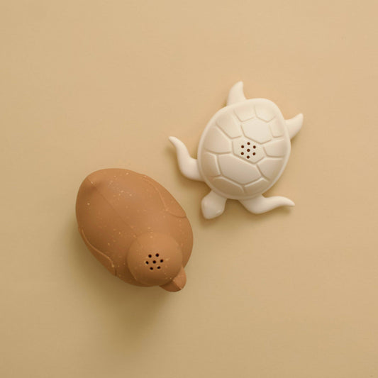 Lot de 2 jouets de bain – Canard et tortue en silicone