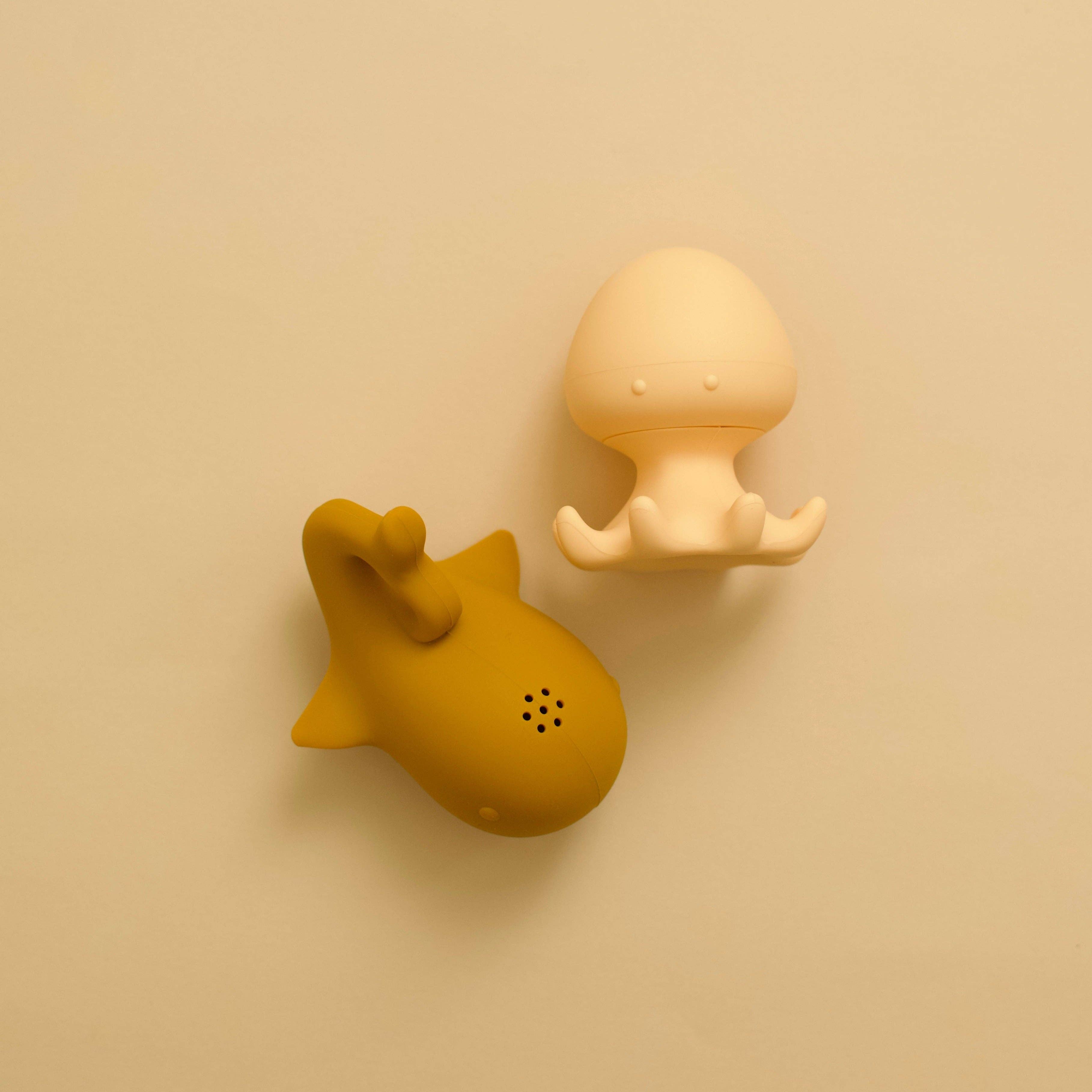 Lot de 2 jouets de bain en silicone - Ocre