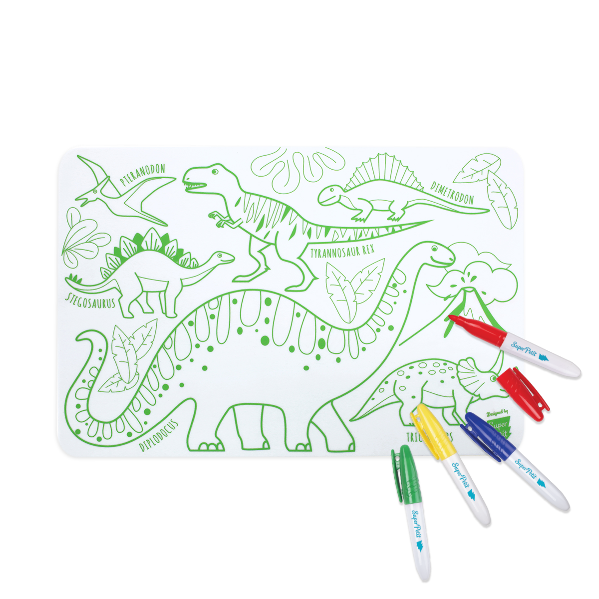 Mini set de coloriage réutilisable en silicone – Dino