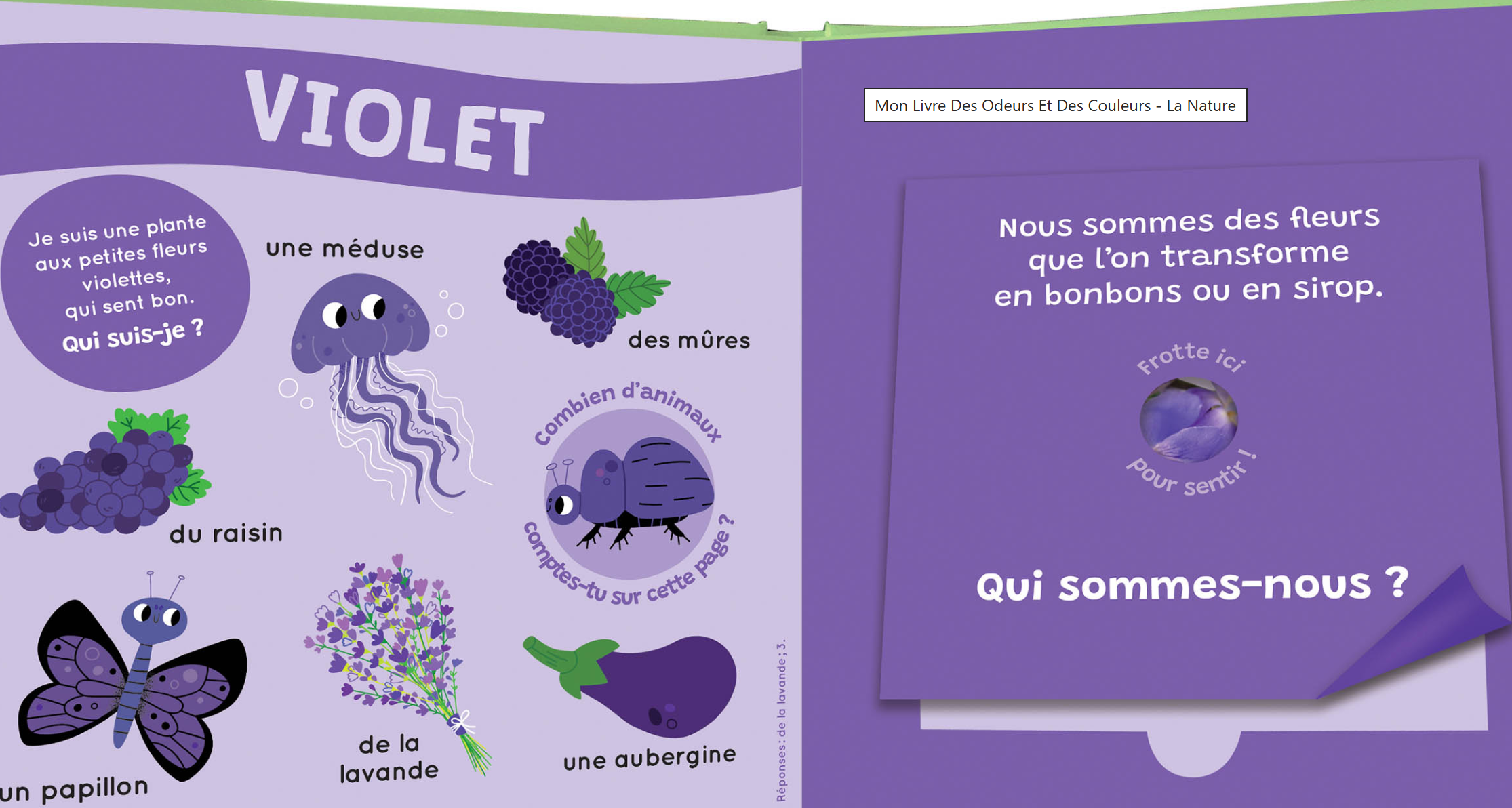 MON LIVRE DES ODEURS ET DES COULEURS - LA NATURE